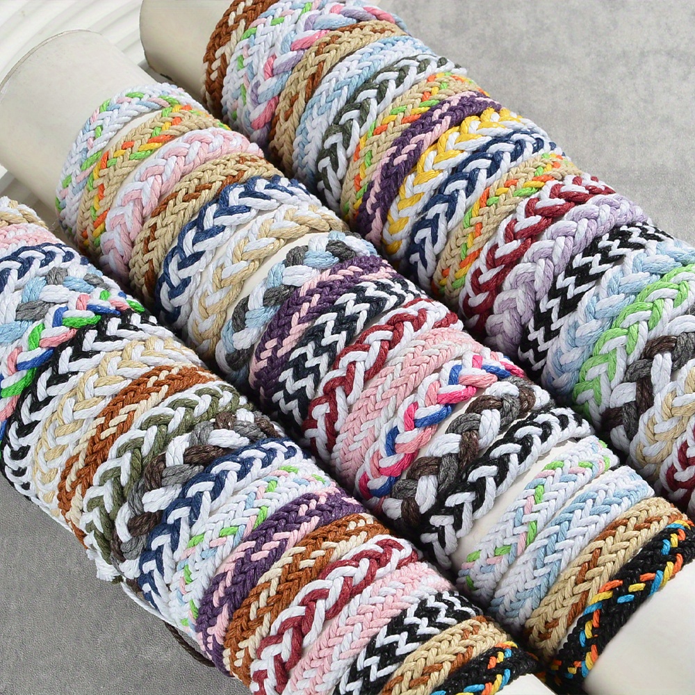 36pcs Boho Braided Friendship Bracelets Set Unisex Adjustable Wristbands